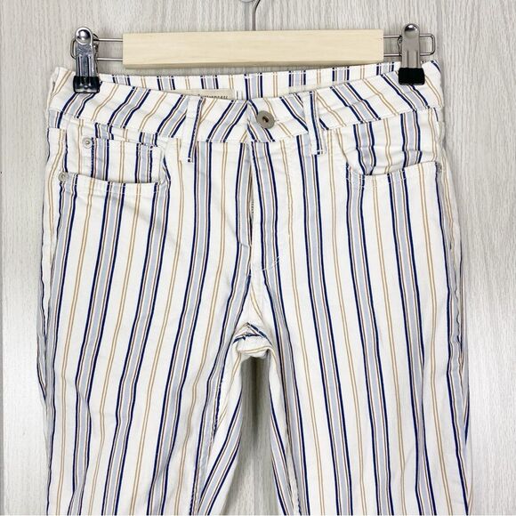 Pilcro & The Letterpress | Striped High Rise Cropped Boot Cut Jeans Size 25 - Picture 3 of 10